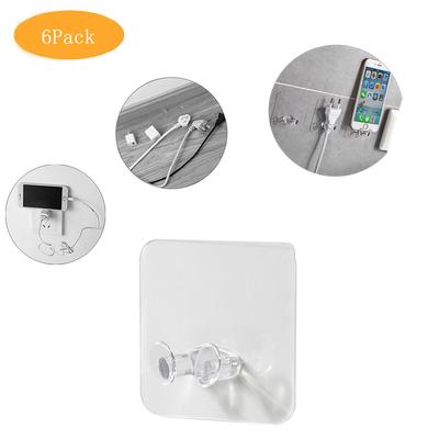 6 Stück Wandaufbewahrungshaken Stromstecker Steckdosenhalter Wandklebehaken Zuhause