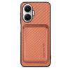 For POCO F7 G  Wallet Card Holder Cover for Xiaomi POCOF7 Redmi Turbo 4 Pro Wireless Charger Magnetic Carbon Fibre Case