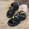 Fashion Women Platform Sandals Casual Lightweight Designer Shoes for Women Summer Cross Strap Flat Sandals Women Sandalias De Mujer