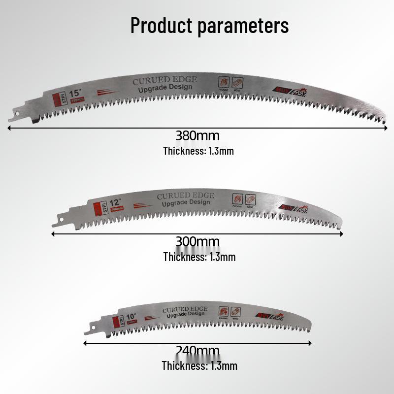 Curved Blade Jigsaw and Saber Saw Blade for Metal, Wood, Plastic, and Aluminum Cutting