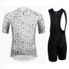 Men's Short-sleeved Overalls Shorts Cycling Suit Sweat-absorbing and Quick-drying