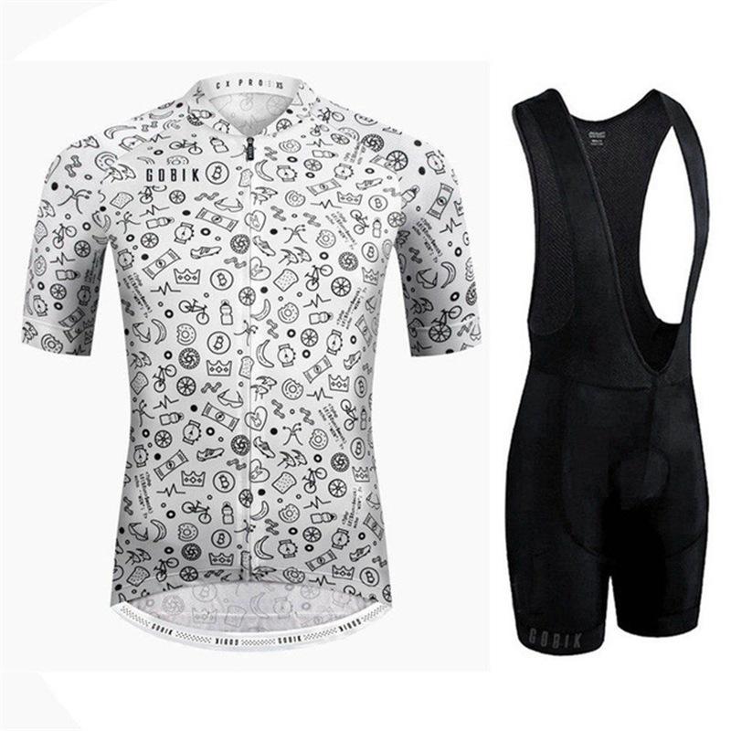 Men's Short-sleeved Overalls Shorts Cycling Suit Sweat-absorbing and Quick-drying