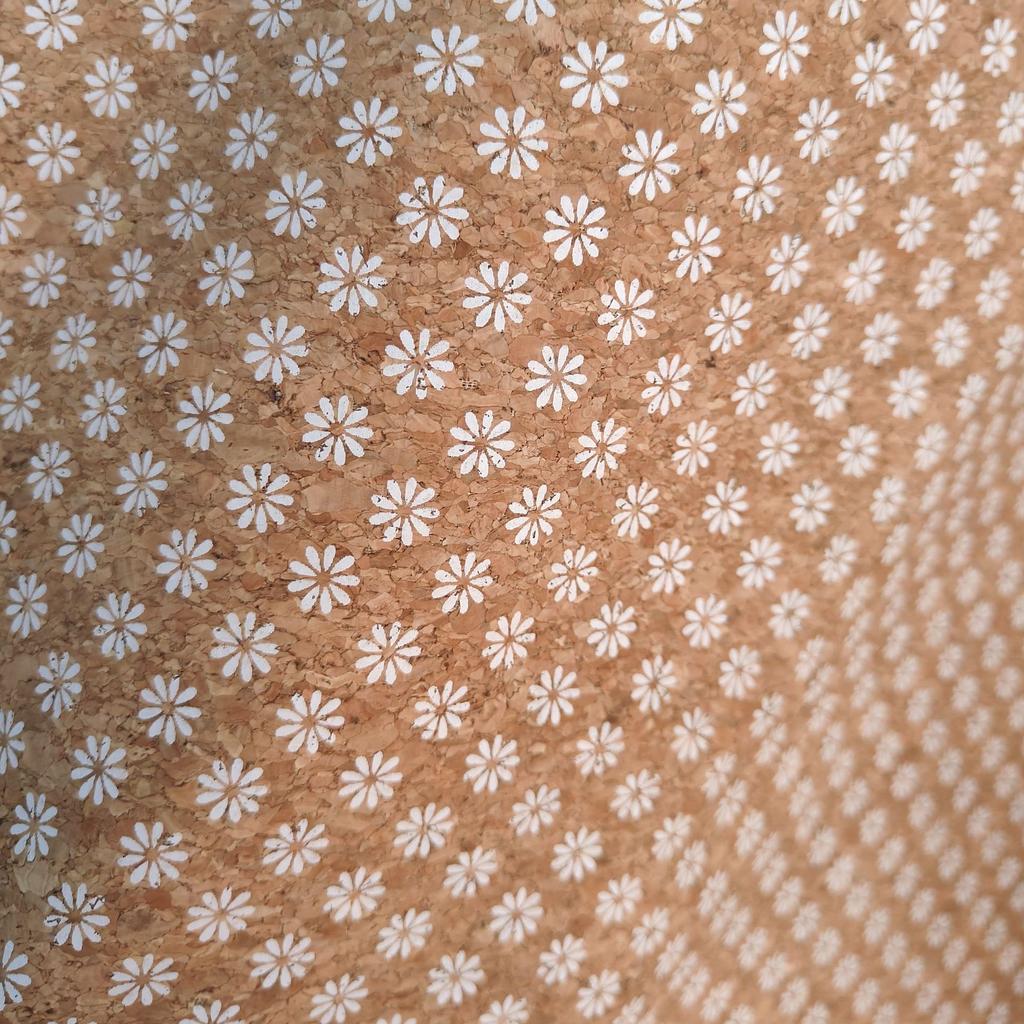 Designer 0.45 mm Organic Vegan Synthetic Printed PU Leather Cork Fabric for Clothing Bags Shoes Making Phone Case Cover Notebook
