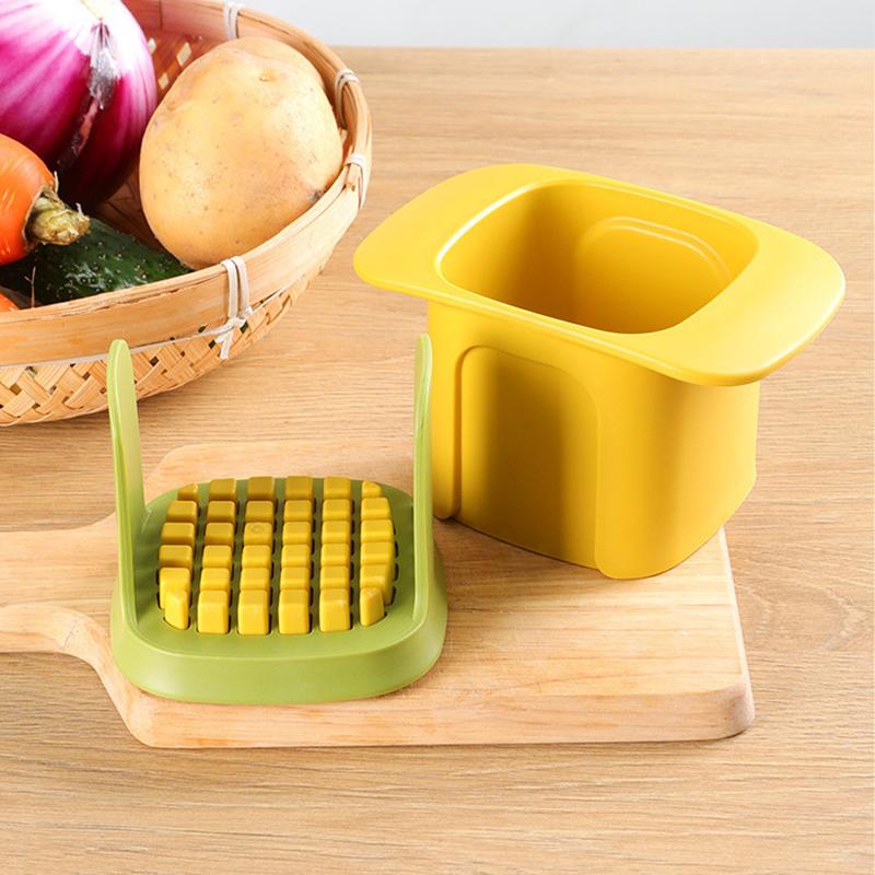 Tritatutto per verdure multifunzionale Taglierina per patatine fritte Per uso domestico, pressione manuale, cipolla, cetriolo, affettatrice per patate, utensili da cucina