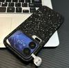 black plated frame case with black flash diamond-single case