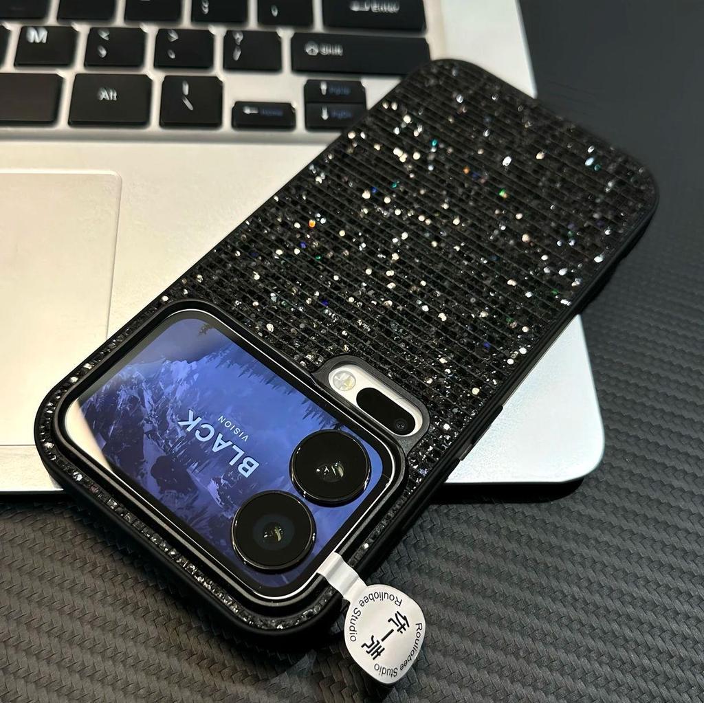 Flash Diamond Electroplated Mirror Case for Apple iPhone 17 Pro Max/16/15 - High-End Anti-Drop Protection Cover