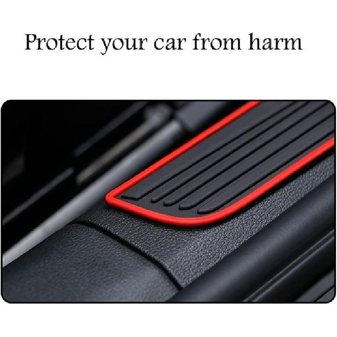4x Universal PVC Soft Rubber Car SUV Door Scuff Sill Covers Panel Step Protector