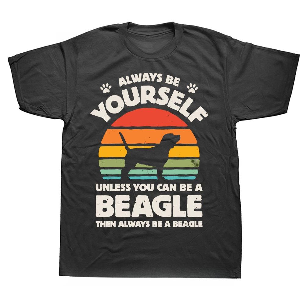 Funny Dog Vintage Best Beagle Dad Ever Fathers Day Puppy Dog Dad T Shirt Graphic Cotton Streetwear Short Sleeve Birthday Tshirt