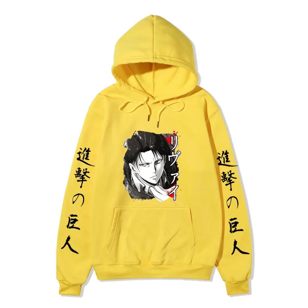 Anime Attack on Titan AOT Merch Ackerman Levi Scout Regiment Printed Hoodies Autumn Winter Sweatshirts Pullovers