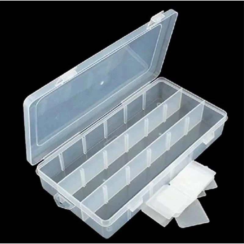 18 Grid Jewelry Earrings Storage Box Detachable Desktop Stationery Storage Supply Dustproof Nail Accessories Classification Box