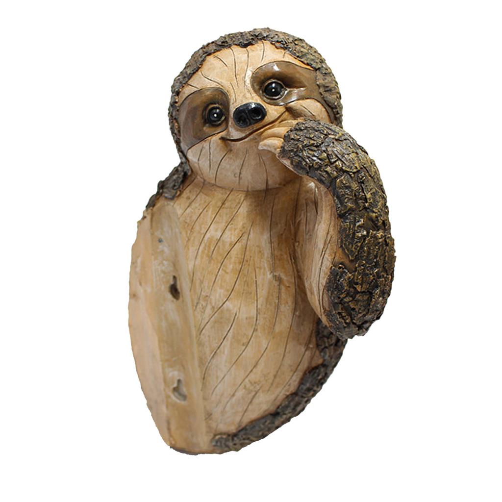 Sloth Tree Hugger Statue Sloth Hanging Tree Decoration Garden Sculpture Outdoor Ornament with Material for Garden Patio Yard Decor