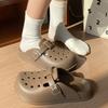 Fashion Comwarm New Women Hole Clogs With Adjustable Buckle Comfort EVA Light Female House Slippers Non-slip Leisure Women Garden Shoes