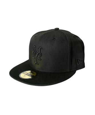 New Era 59FIFTY Black Black Size 7 & Cap, 3/8" (Used)