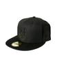 New Era 59FIFTY Black Black Size 7 & Cap, 1/2 (Used)