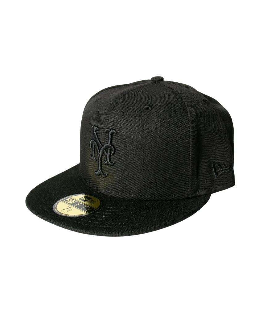 New Era 59FIFTY Black Black Size 7 & Cap, 1/2 (Used)