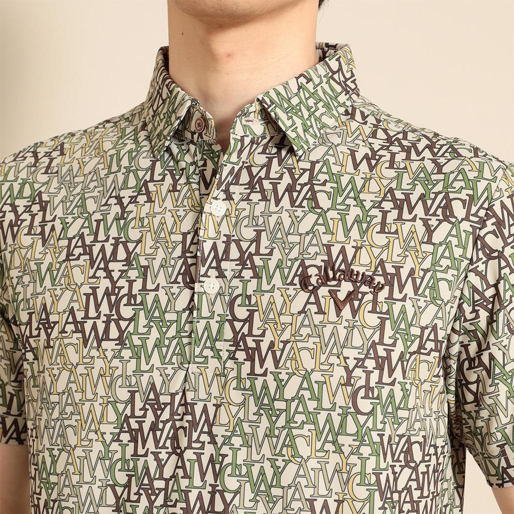 Callaway Short Sleeve Polo Shirt UV Golf C23234104 Size M Men's (Logo Print, Moisture-Wicking, Quick-Drying, Protection, Antibacterial) / /