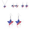 Stunning European And American Heart Star Pendant Jewelry Set With Sparkling Earrings