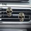 Creative Car Accessories for Drivers Skull Air Vent Clip, Retro Alloy Dashboard Auto Freshener Holder Trim Funny Head Interior Personalized