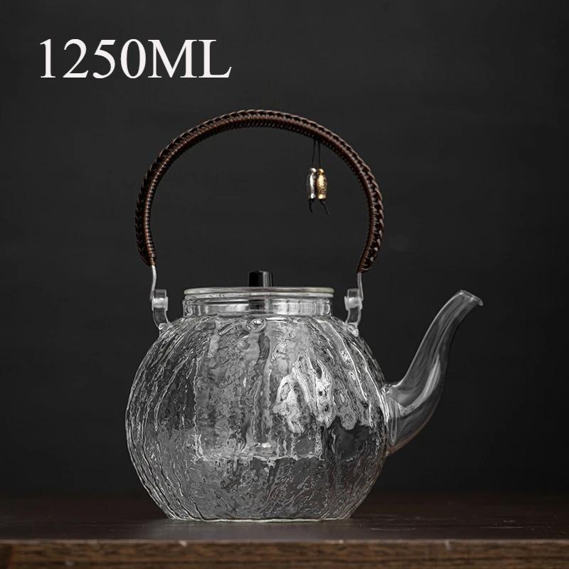 Glass Handle Pot for Steaming and Boiling Tea Household High Temperature Resistant Open Flame Boiling Teapot Radiant-cooker