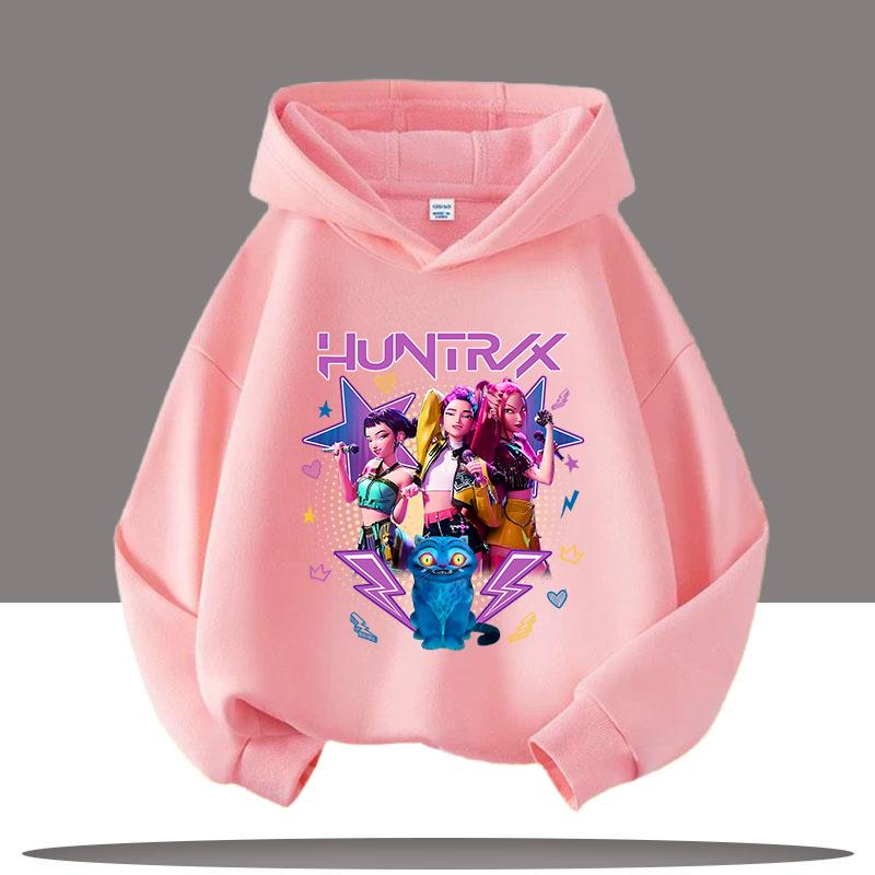 KPop Łowcy Demonów Bluza z Kapturem Moda Rumi Bluza Pulower Uroczy Długi Rękaw Jesień Chłopcy Dziewczęta Kreskówka Y2K Bluza Sportowa