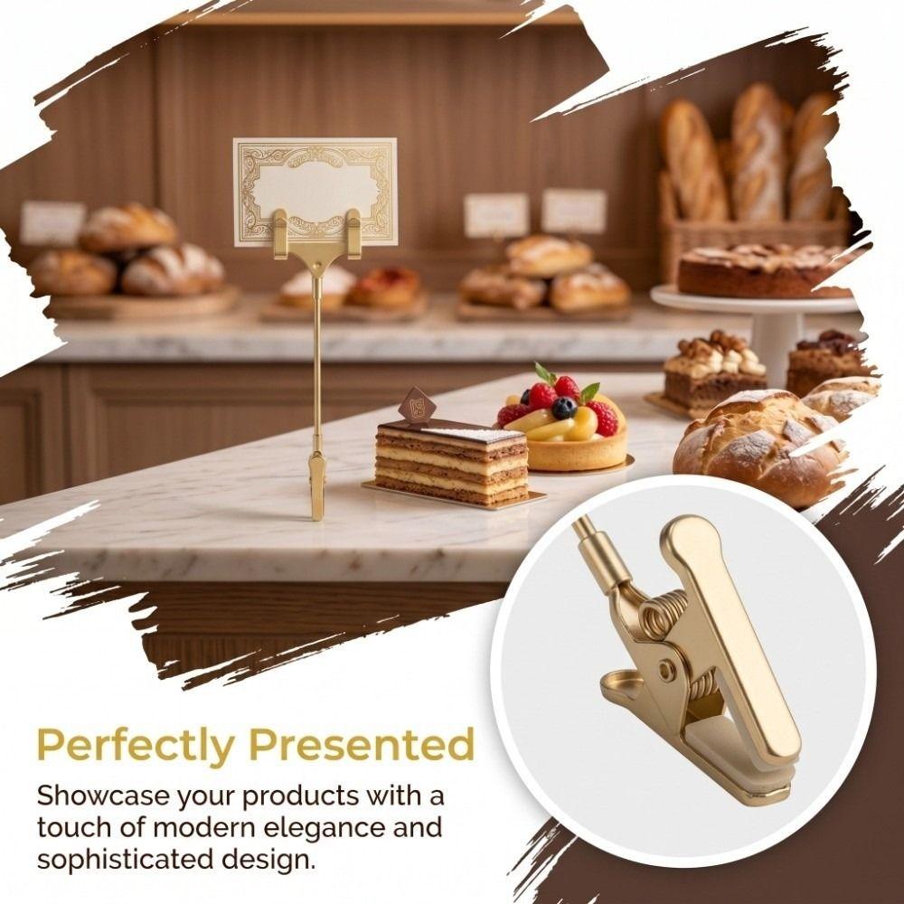 5Pcs Alligator Clasp Sign Holder Display Stand Vertical Price Display Sign Clip Shelf Label Card