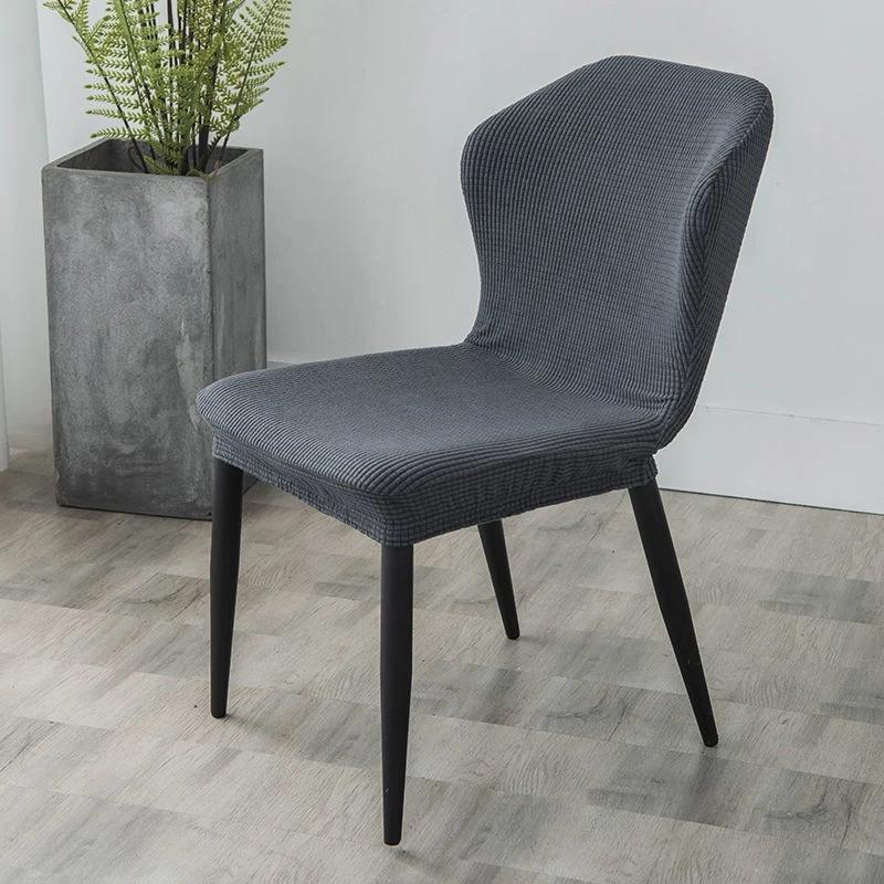 Nordic Polar Fleece Chair Cover Butterfly Cured Dining Chair Slipcovers Stretch Spandex Seat Covers for Living Room Kitchen Home