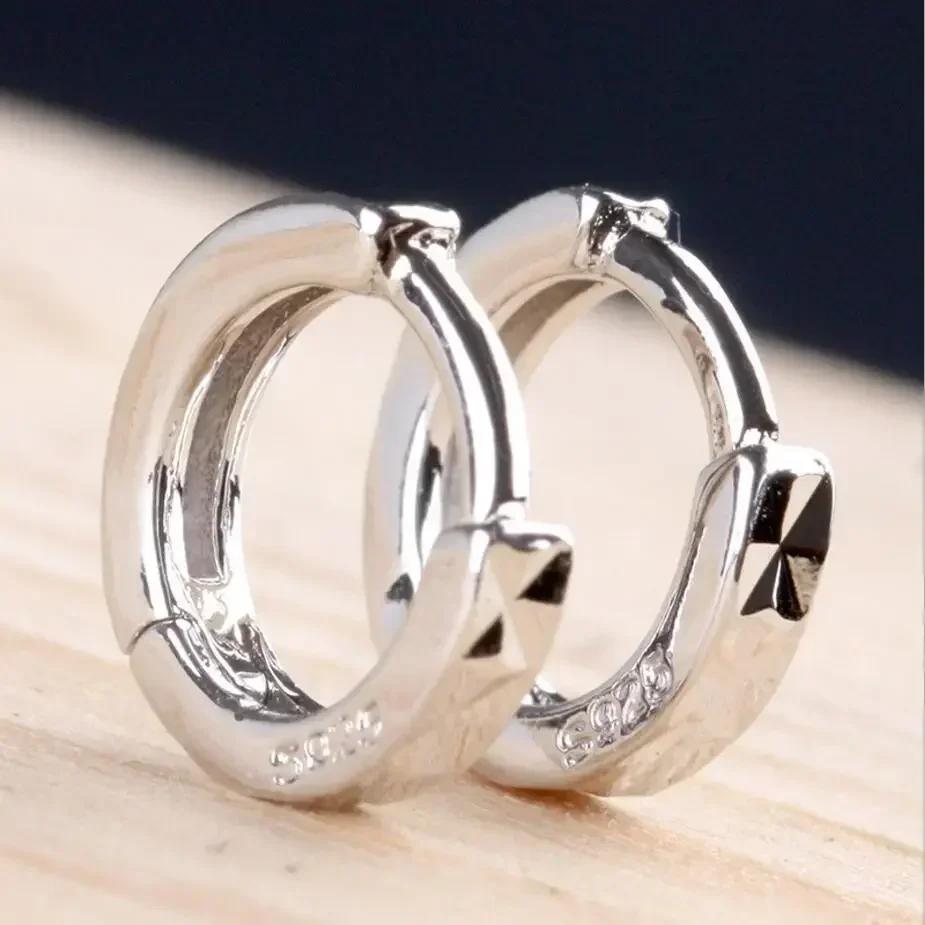 S   Copper Hoop Earrings Classic Cut Arrow Mini Loop Circle Small For Women Mens Jewelry Wedding Holiday Gift