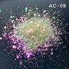 Rainbow Color Glitter Mix Iridescent Color Shifting Chunky Glitter Powder for Nail Art Tumblers Craft Slime