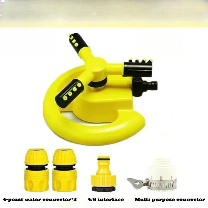 360 Degree Automatic Rotating Three-way Sprinkler Nozzle for Gardens