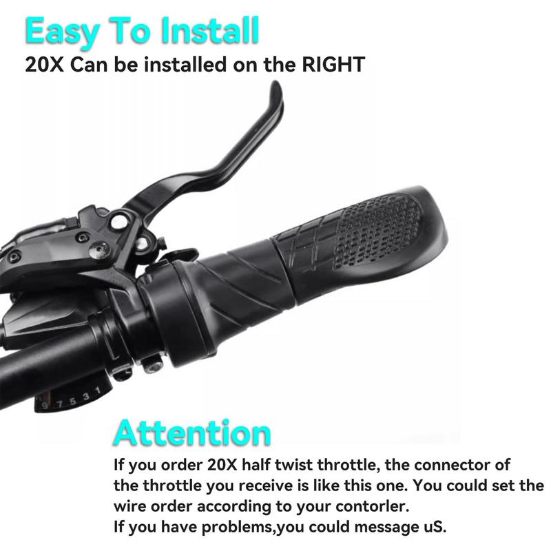 Twist Throttle 20X Rubber Half Twist Throttle Handles Handlebar Grip Twist Modified Thumb Throttle Part Waterproof Twist