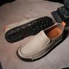 2025 New Men's Shoes Loafer Casual Shoes Outdoor Tooling Leather Shoes Spring Low-top Foot Stitching Handmade Shoes