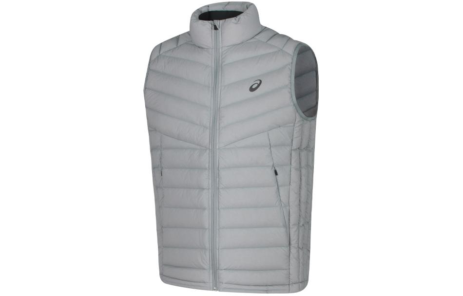 ASICS Down Vests Men s Gray Stand Collar Moderate Other 2031E441-020 L