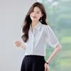 Women's French Style Short Sleeve Chiffon Blouse