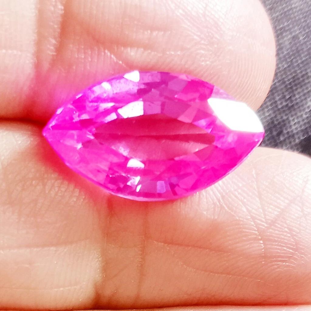 Natural Pink Sapphire Marquise Cut 10.90 Ct Rare Certified Loose Gemstone