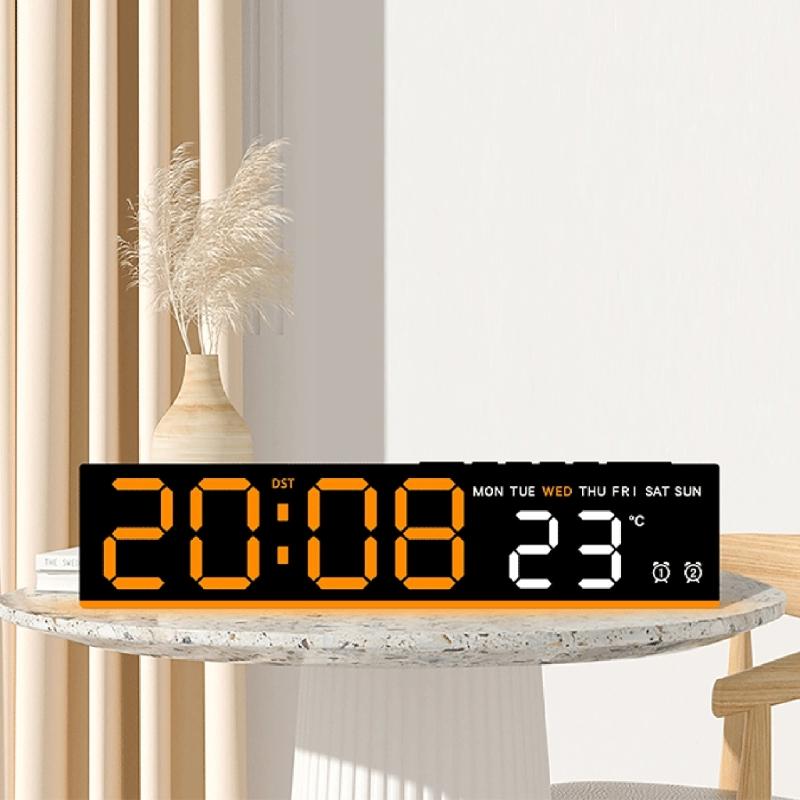 LED Wall Clock Simple Colourful Digital Clocks Gym Wall Multifunction Clock Large Led Screen Large Digital