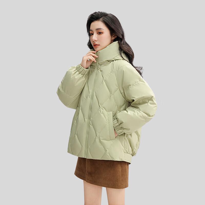 YAYA Women's Short Hooded Duck Down Jacket