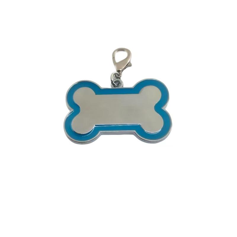 Zinc Alloy Dog Bone ID Tag - Laser Engraved, Anti-lost Military Pendant for Pet Collars