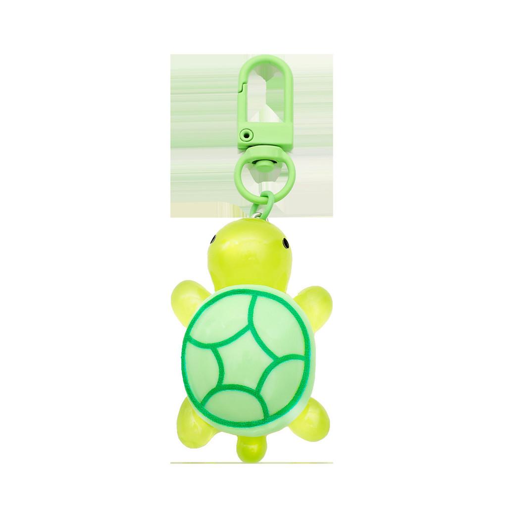 Charming Night Glow Turtle Keychain In Blue Purple Green Yellow And Pink Colors