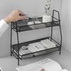 Double Layer Iron Kitchen Storage Rack Wire Spice Organizer Metal Cosmetic Makeup Basket Holder Dish Drainer Bathroom Desk Shelf