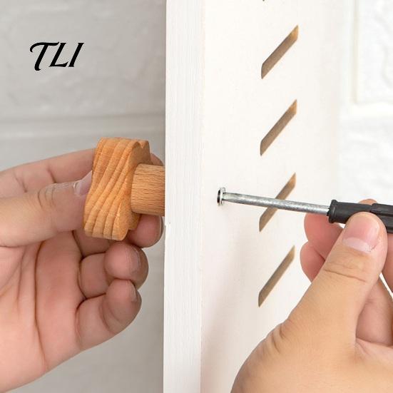 Modern Minimalist Cabinet Pulls Cloud Shaped Wooden Knobs for Cabinets & Drawers, Wood Handles Beech with Screws, Nordic Style Decorative Nursery