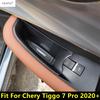 Car Front Door Storage Box Armrest Container Phone Pallet Holder Tray Accessories Interior Fit For Chery Tiggo 7 Pro -