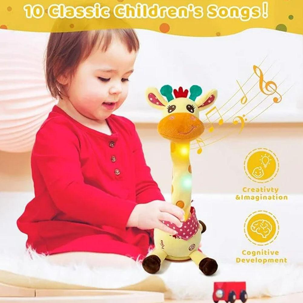 Repeating What You Say Dancing Talking Giraffe Toy with Glowing Swaying Dancing Giraffe Adjustable Volume Musical