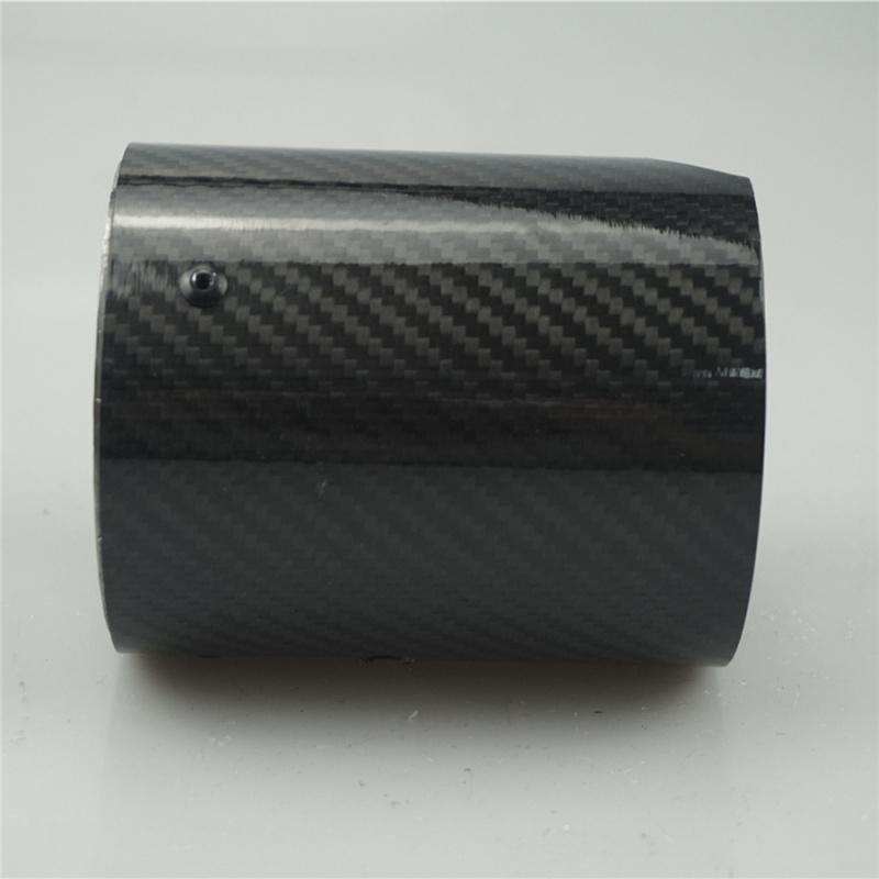 2Pcs 3Inch Inlet 3.66Inch Outlet Car Real Carbon Fiber Exhaust Tips For Bmw Usa
