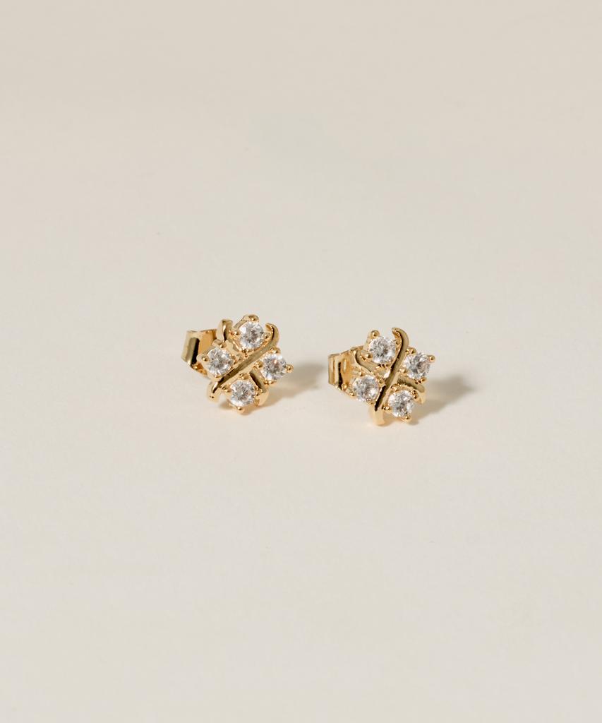 Novice Tokyo Cross Cz Pierce / Gold