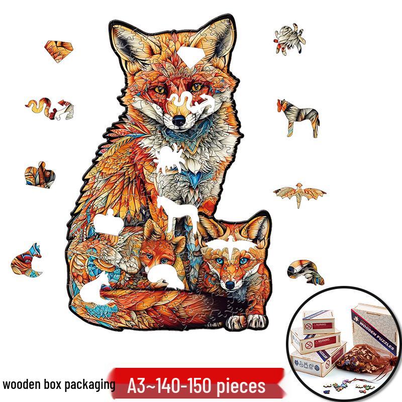 Irregular Animal Dog Penguin Wooden Puzzle in Stock