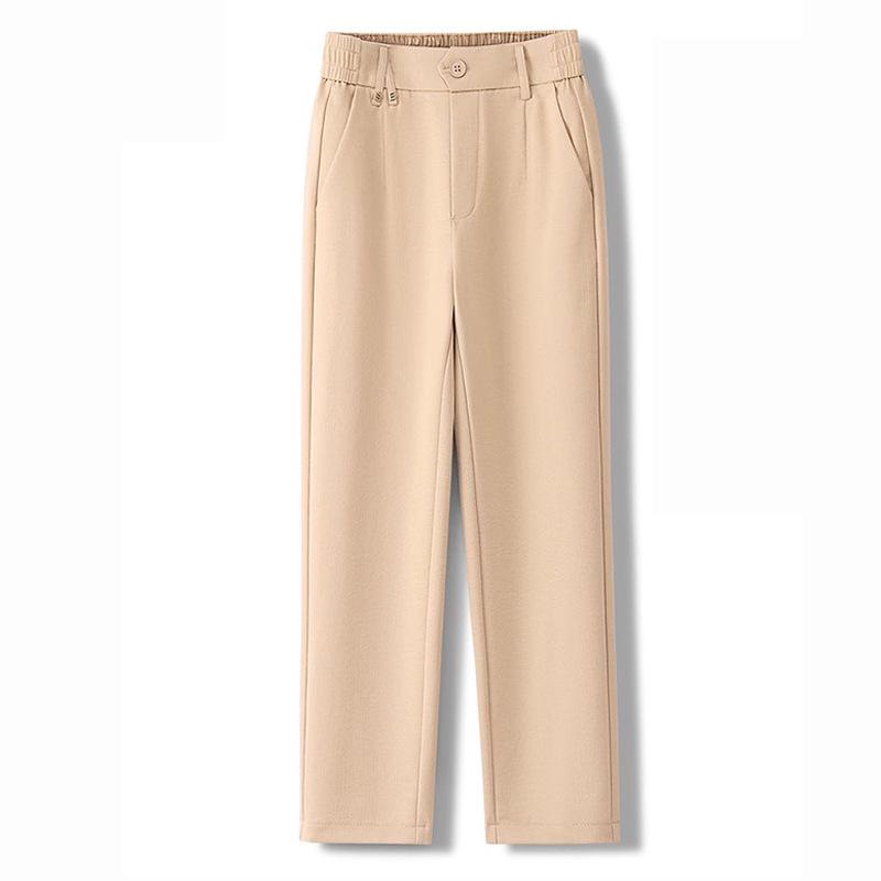 

Женские белые брюки гаремы с высокой талией и эффектом похудения - Летние повседневные брюки длиной девять точек 2024 28 хаки