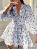Short Lace Print Dress