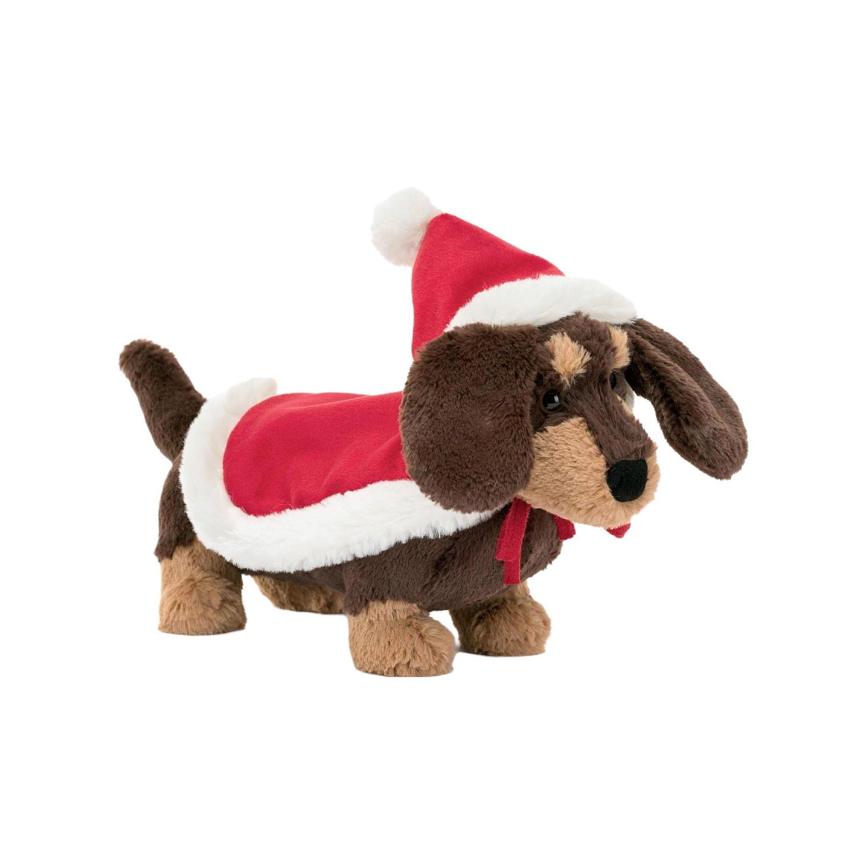

JELLYCAT Christmas Collection Winter Warm Otto Sausage Dog Cute Doll Plush Doll 15cm High Box Not Included