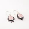 Rose Quartz Gemstone Earrings925 Sterling Silver Handmade Jewelry Christmas Gift EE-164-27