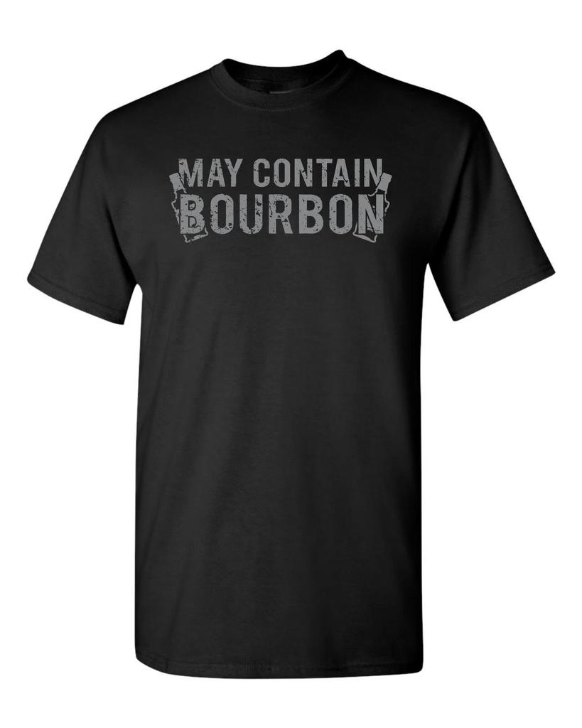 May Contain Bourbon Whiskey Alcohol Drinking Men's Tee Shirt 1865